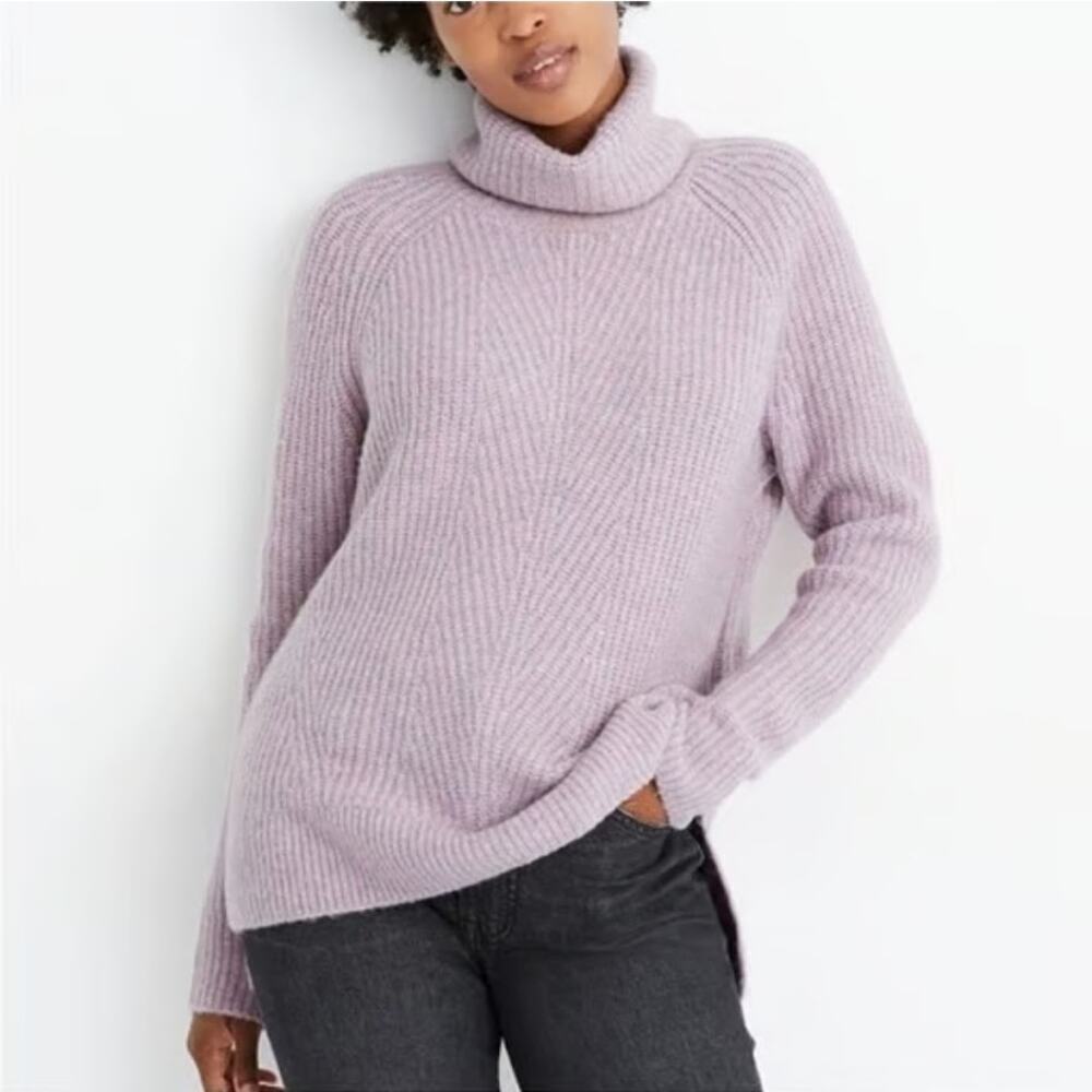 Madewell Lavender Mercer Turtleneck Wool Sweater in Coziest Yarn Womens medium